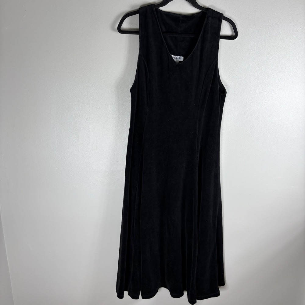 Ellen Ashley Women's Medium Black  V Neck‎ Fit And Flare Pullover Maxi Dress